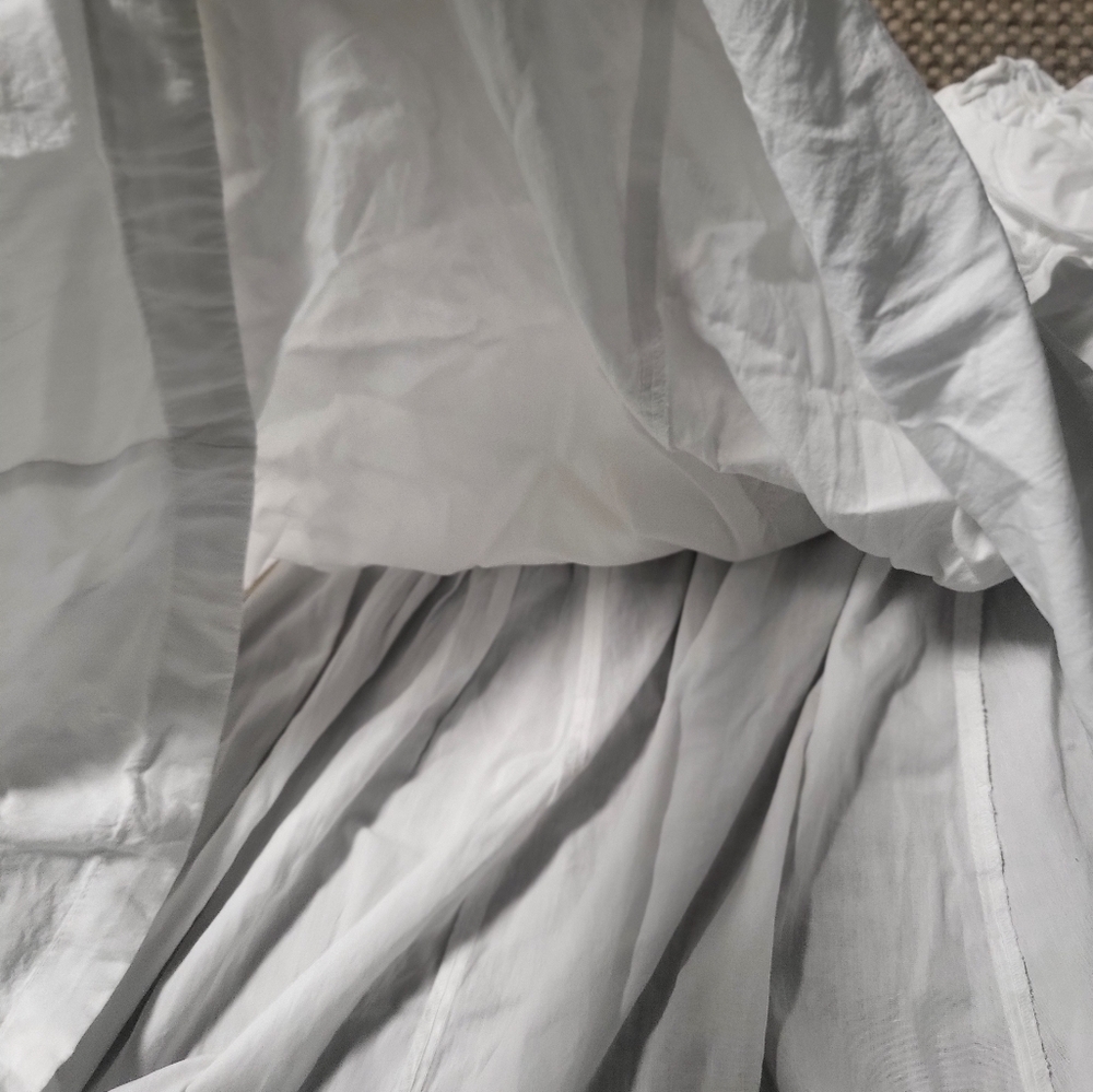 Free People  White Ruffle Mini Dress S - Picture 11 of 14